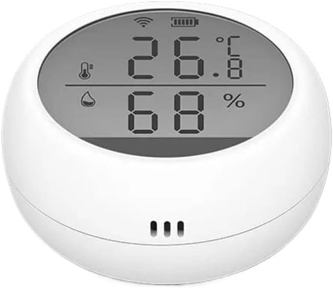Temperatuur Vochtigheidssensor - Hygrometer Binnenthermometer - Slim Huis - Wifi Connectiviteit - 2 Stuks - Wit