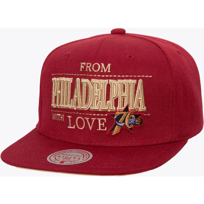 Mitchell And Ness NBA Philadelphia 76ers Love Snapback Pet Rood
