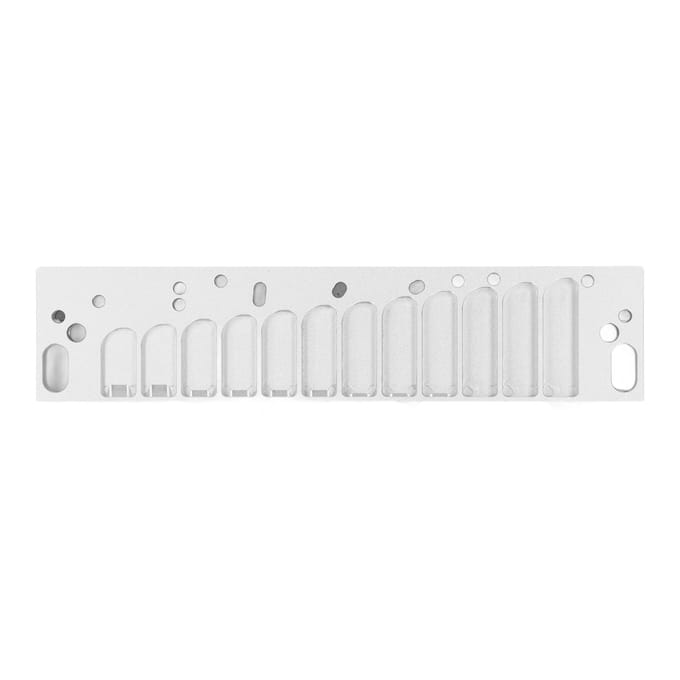 Mondharmonica Kam Deel 12 Gaten Chromatische Schaal Kam Mat Zilver Lichtgewicht voor HOHNER 270D white