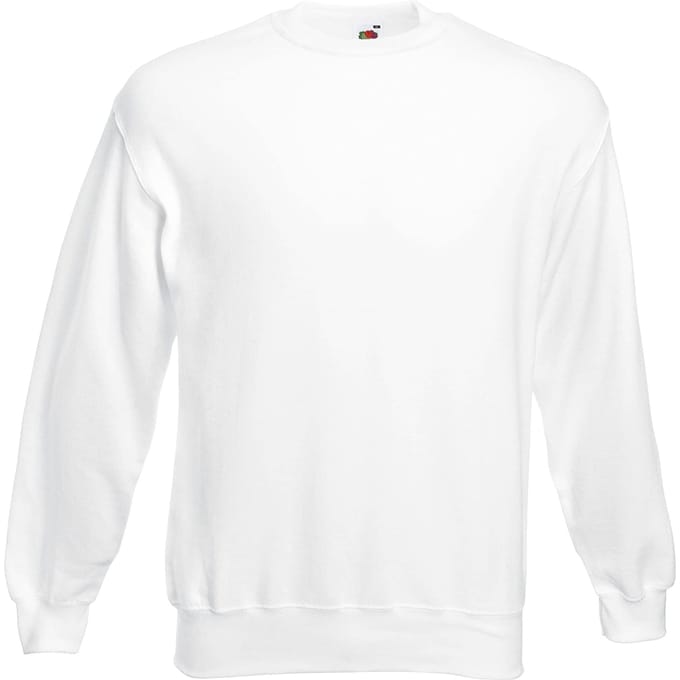 Fruit of the Loom Heren Klassiek Effen Drop Shoulder Sweatshirt (Wit)