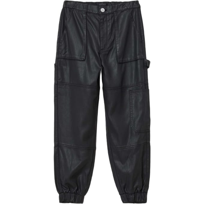 AllSaints Mila Denim Trouser Coated Black Größe: 2 | Cargohosen Outlet | Damen | Blau
