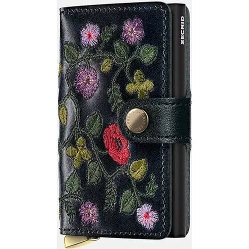 Secrid Premium Miniwallet Stitch pasjeshouder floral black