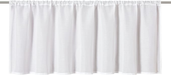 Elbersdrucke Bistro Gordijn Spume 45x140 cm wit semi-transparant