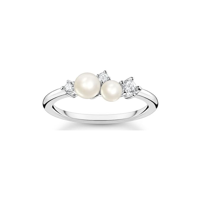Thomas Sabo Dames-Damesring 925 Zilver Parel 14 Zilver 32020615