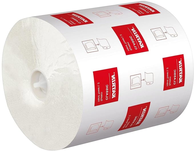 Handdoekrollen Systeem - Papieren Rol - Hygiënisch Drogen - Extreem Absorberend - 6 Rollen - Wit