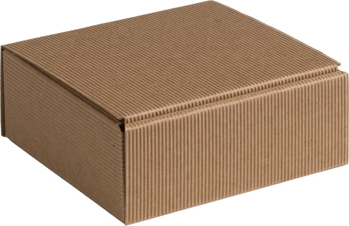 Geschenkdoos ribbelkarton 15x14x5,5cm NATUREL (100 stuks)