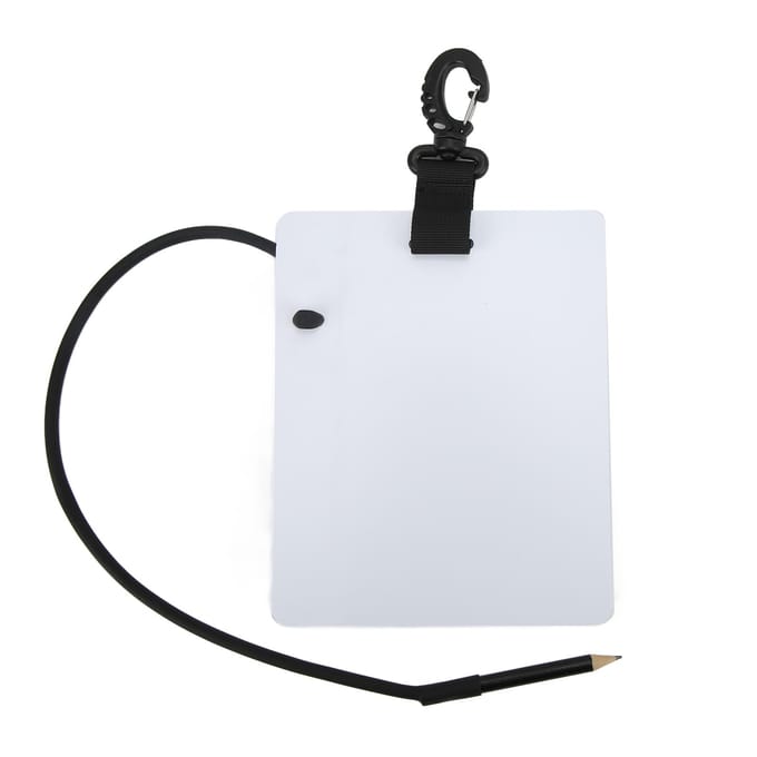 Onderwater Schrijfbord Duiken Woordblok Uitrusting Bord Duiken Schrijfbord met Potlood Groot Formaat white