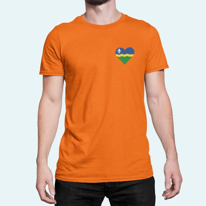 Oranje Koningsdag T-Shirt Hartje Flevoland S