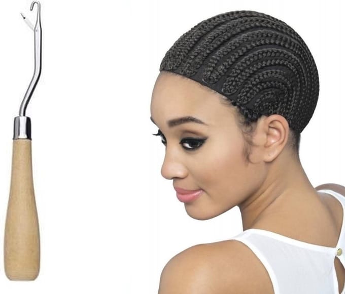 Combo_Cornrow cap + Latch hook
