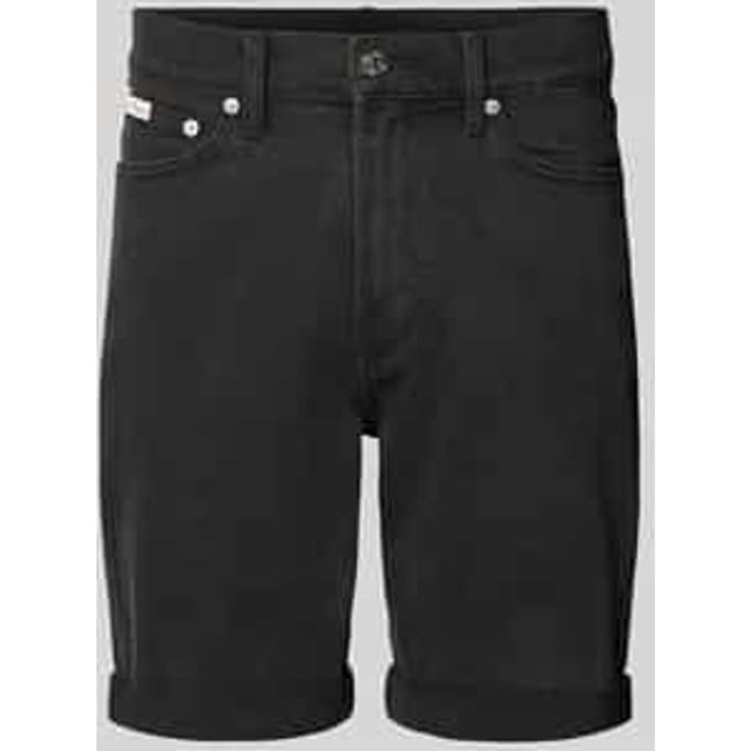 slim fit korte jeans van katoenmix