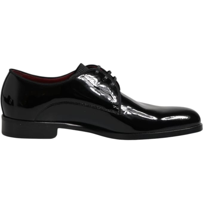 Dolce & Gabbana Zwarte Leren Veterschoenen voor Mannen Derby Formeel