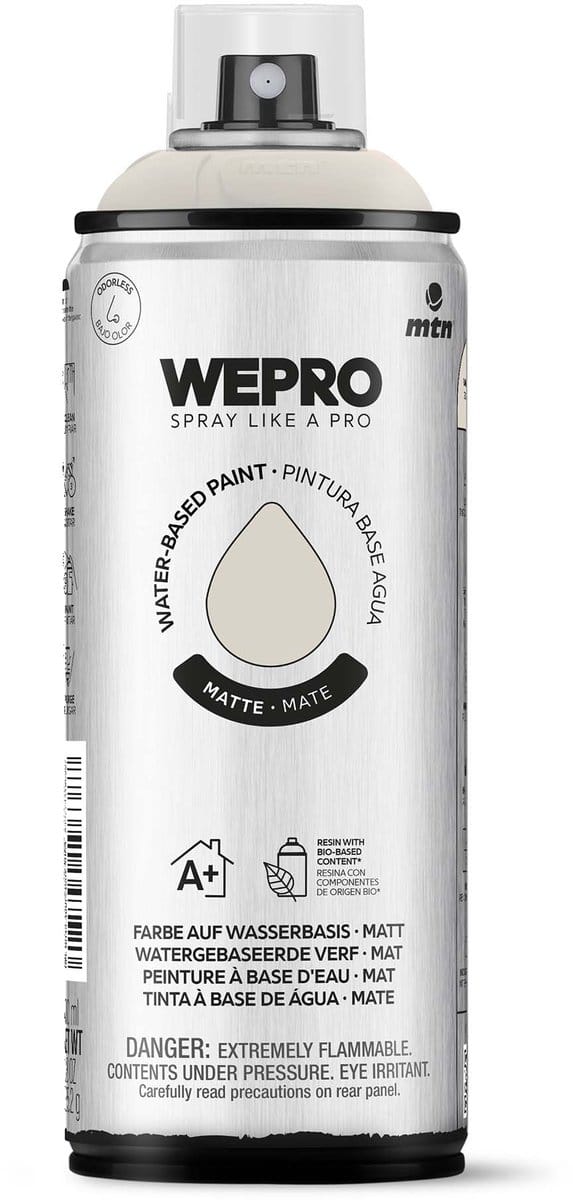 Spuitbus Rapa Nui Grijs Mat - MTN WEPRO WATER-BASED PAINT 400ML