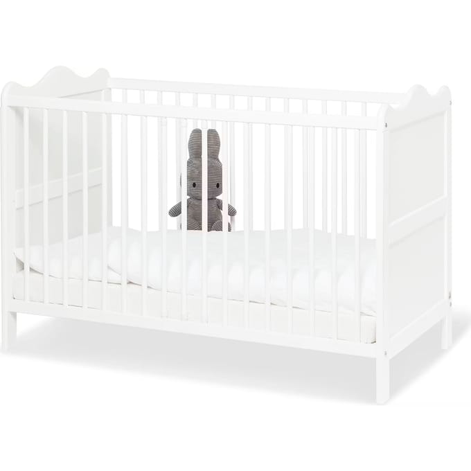 Pinolino Kinderbed Florentina 60 x 120 cm - Wit - Verstelbare bodem & Uitneembare spijlen