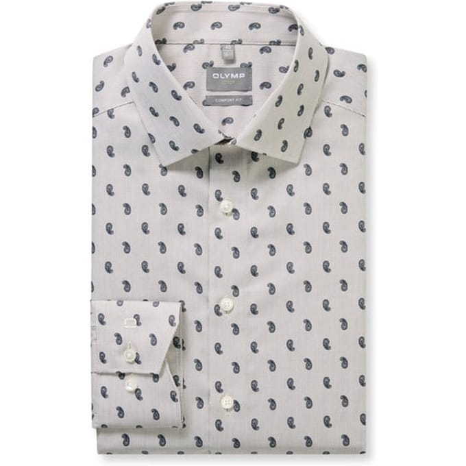 OLYMP Luxor Overhemd, Comfort Fit, New Kent, Nougat