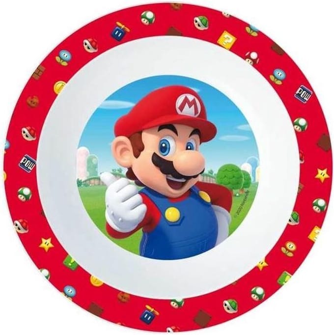 Stor Schaaltje Super Mario Bros Junior 16 X 4 Cm Rood/wit