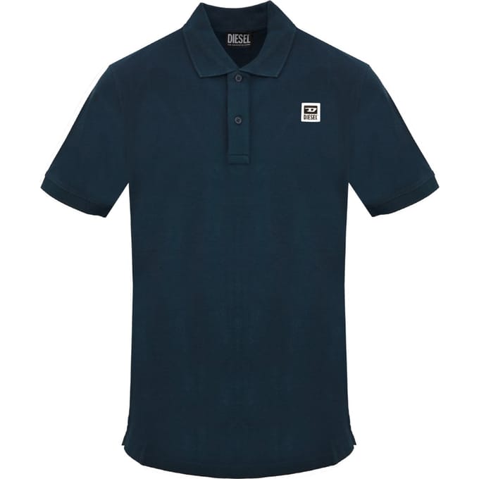 Diesel Small Patch Logo Marineblauw Total Eclipse Poloshirt