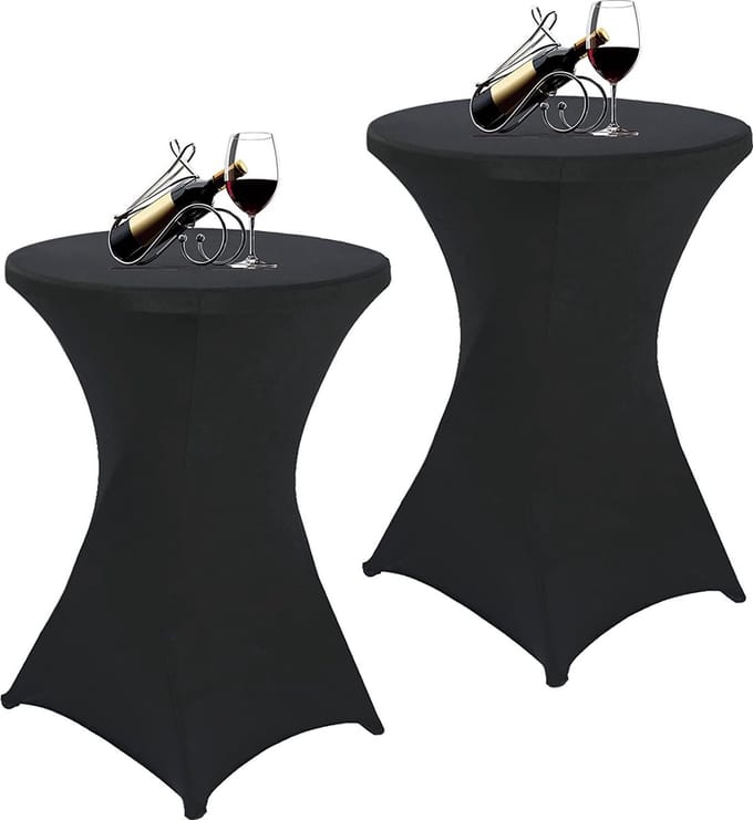 *** Statafel Hoes set van 2 - Statafelrok - Feestje - Ø 80 x 110 cm - van Heble® ***