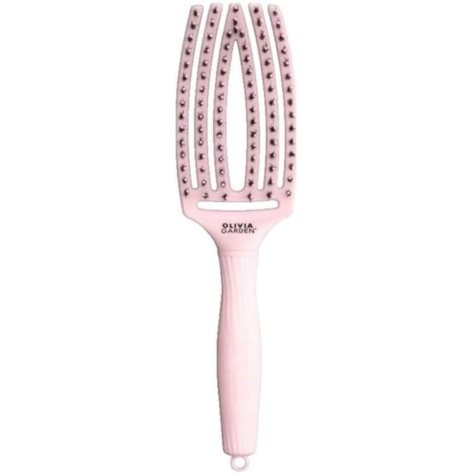 Olivia Garden Fingerbrush Care Iconic Boar&Nylon Pastel Pink Medium