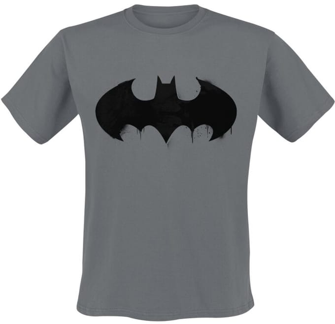 Batman Inked Logo Heren T-shirt - donkergrijs - L