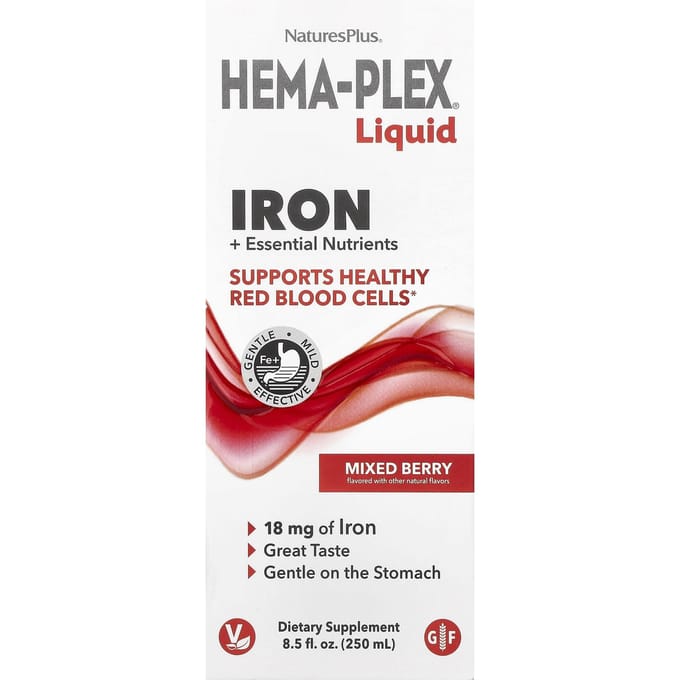 Hema-Plex® Liquide, Fer + Nutriments Essentiels, Baies Mélangées, 250 ml (8,5 fl oz)