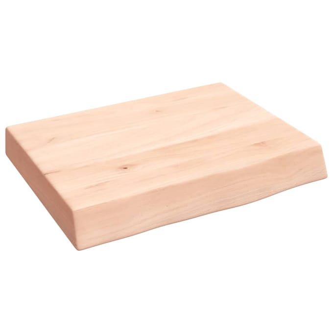 vidaXL - Wastafelblad - 40x30x(2-6) - cm - onbehandeld - massief - hout