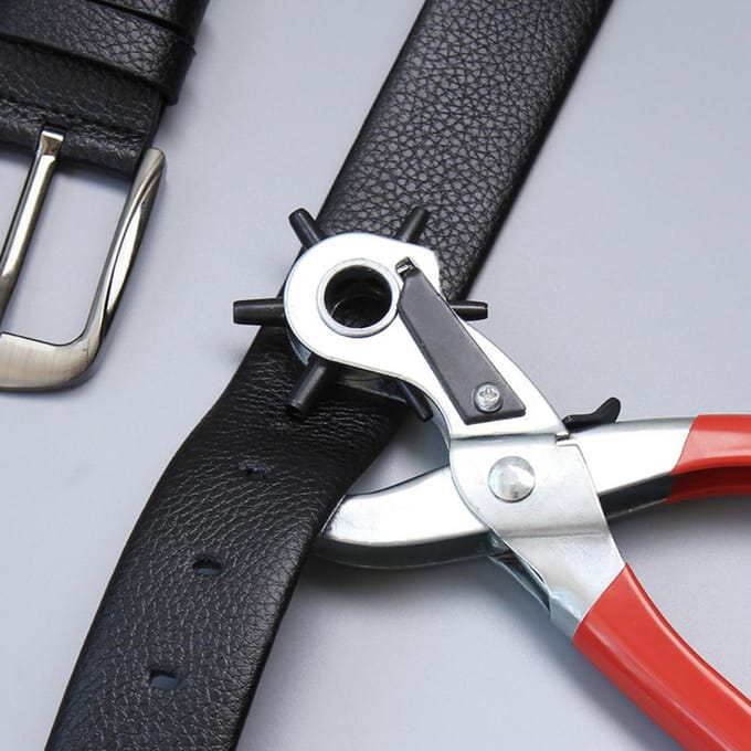 Merkloos - Handheld Dziurkacz - 2-5mm - Ergonomische Handvat - Metaal en Kunststof