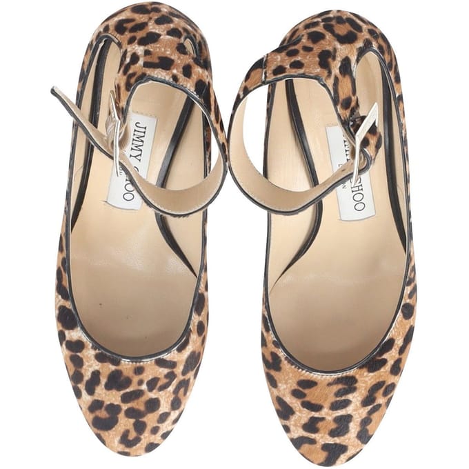 Jimmy Choo Helena 65 Luipaardprint Pumps van Kalfsleer