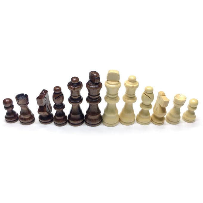 32 stuks Internationale Schaakstukken Houten Schaakspel Vervanging beige