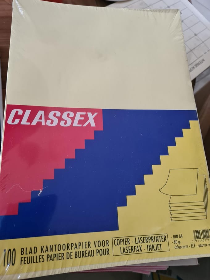 Classex 100 kantoorpapier geel A4 80gr