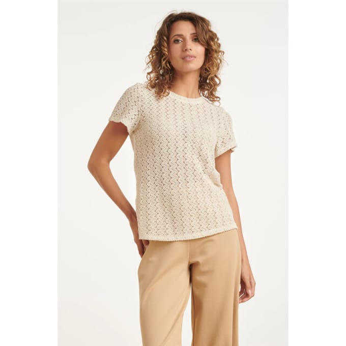 Smashed Lemon T-shirt top met all-over structuur |