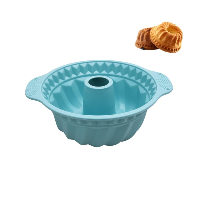 Dubbel Oor Siliconen Mousse Cake Vorm Hittebestendige Cakevorm DIY Cake Bakgereedschap blue