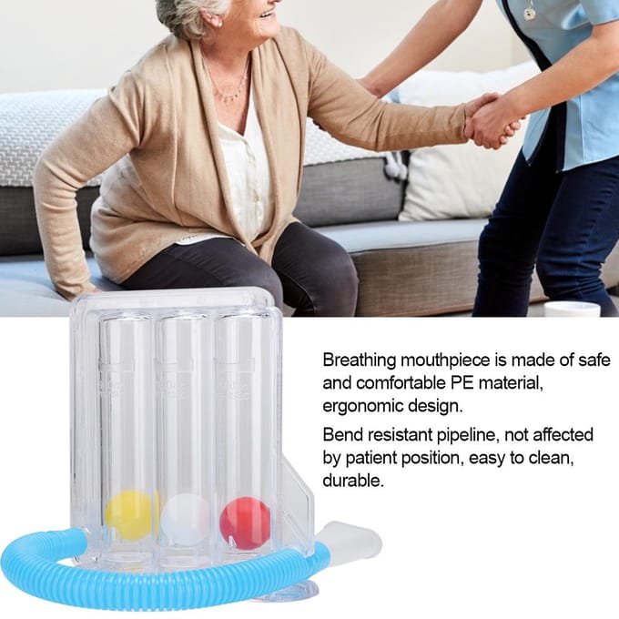 Diepe Ademhaling Longoefenaar Incentive Spirometer Ademhalingsmeetsysteem Type A 3 Ballen Enkel wit