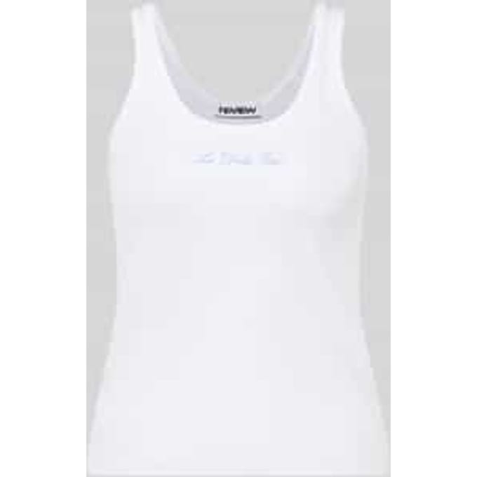Tanktop met ronde hals en borduursel