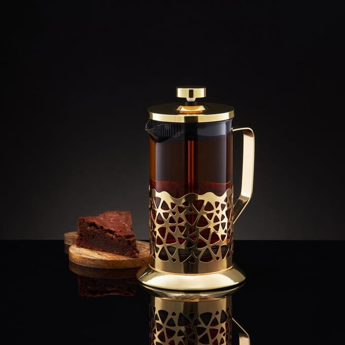 Ambition Royal Zware Glazen Koffie & Theepot 600ml Goud