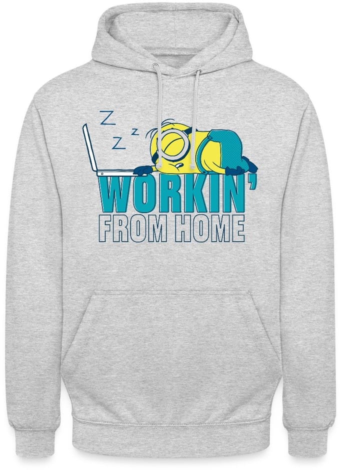 Minions Stuart Working From Home Hoodie Unisex