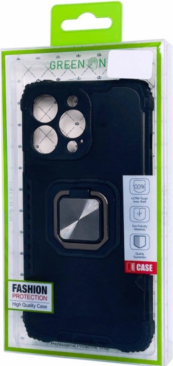 iPhone 15 Plus Anti-Shock Grip Armor Ring hoesje