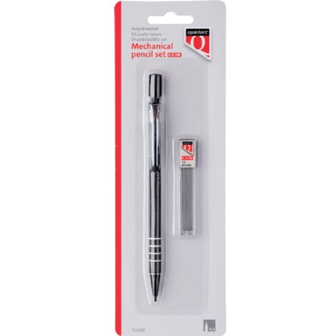 Vulpotlood Quantore 0.5mm + koker met 12 potloodstift