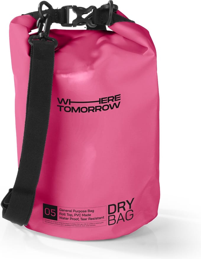 Where Tomorrow PVC dry bag Style 01 5L roze