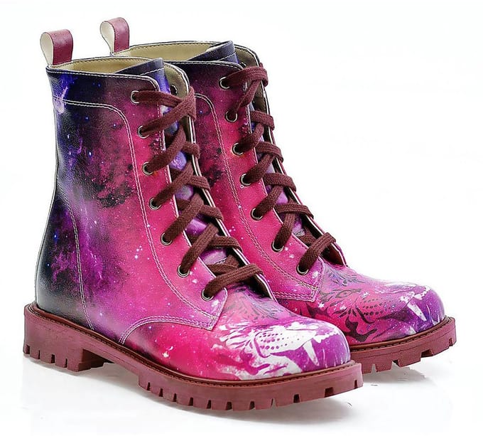 Goby Galaxy Dream Dames Veterboots - Handgemaakt Vegan Leer - Maat 37