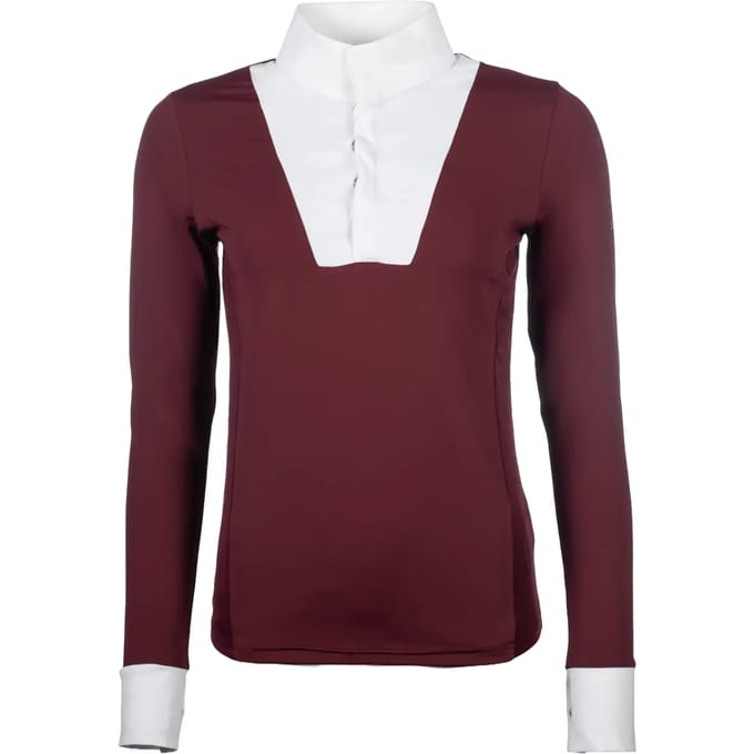 Dames wedstrijdpolo met lange mouwen HKM Virginia