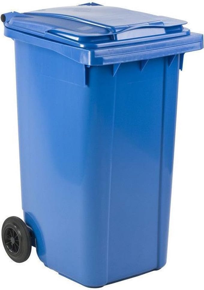 Afval container 240 liter blauw