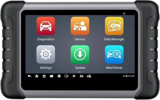 Autel - MK808S - OBD2 Scanner - Diagnosecomputer - Storing Verwijderen - Volledige systeemdiagnose - Uitleesapparatuur Auto - Diagnose Auto - Autodiagnosetool - IMMO Sleutelcodering - Zwart
