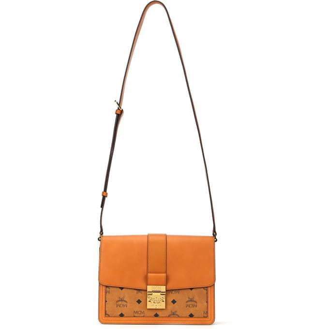 MCM 2022 Lente Zomer Monogram Gecoat Canvas Leer Schoudertas Medium Dames schoudertas Bruin Cognac MWSCSXT01CO001 Basic Set (Bag+Dust Bag) gray