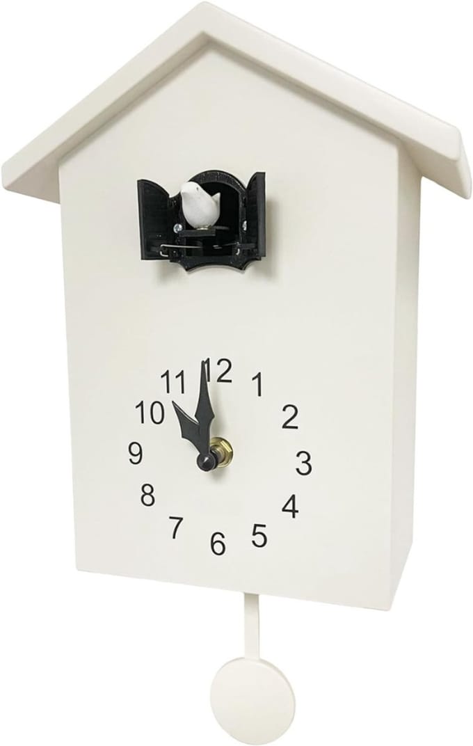 RONN® Koekoeksklok Modern - Koekkoeksklok - Koekoeksklokken – Wit - 9cm x 20cm x 36cm