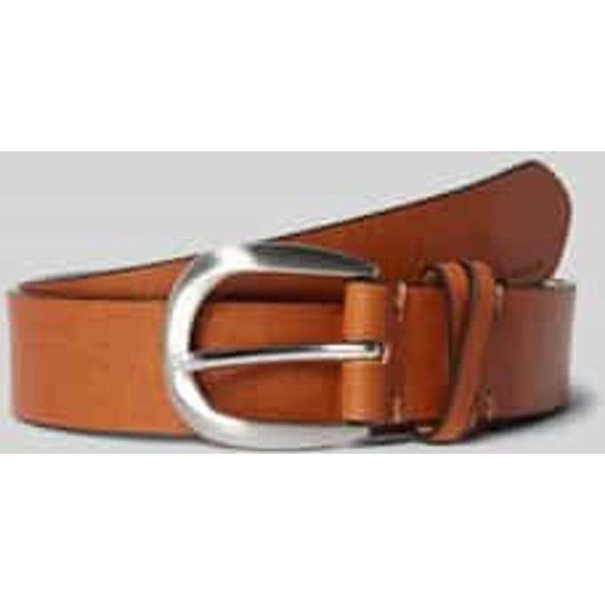 Tom Tailor - TTNANCY leren riem met afgeronde gesp - Maat 75 - light brown uni