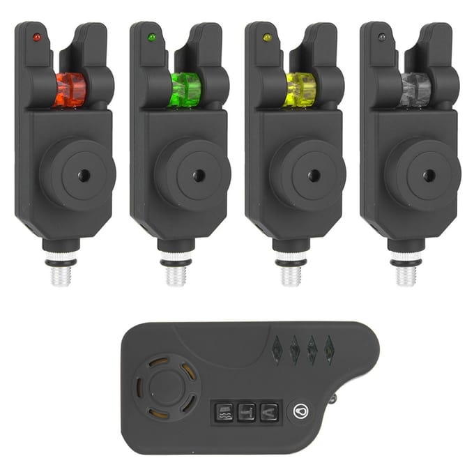 ABS Plastic Vis Electronic Vis Aanbeet Alarm Zoeker Geluidswaarschuwing Indicator black