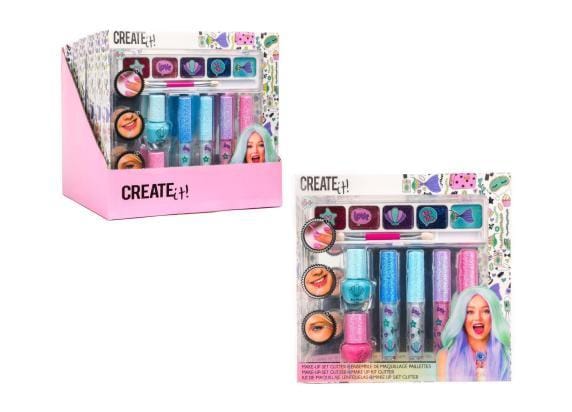 Create it! Make-up set glitter Mermaid Opmaken en sieraden