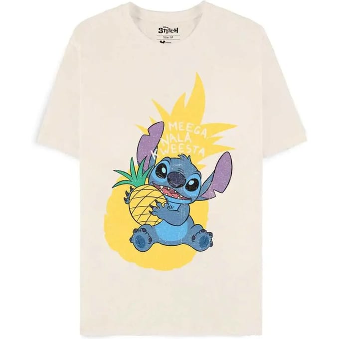 Lilo & Stitch - Disney T-shirt - Pineapple Stitch - S tot XXL - crème