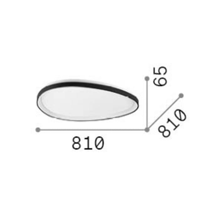 IDEAL LUX LED plafondlamp Gemini wit 81 cm 2700 K aan/uit