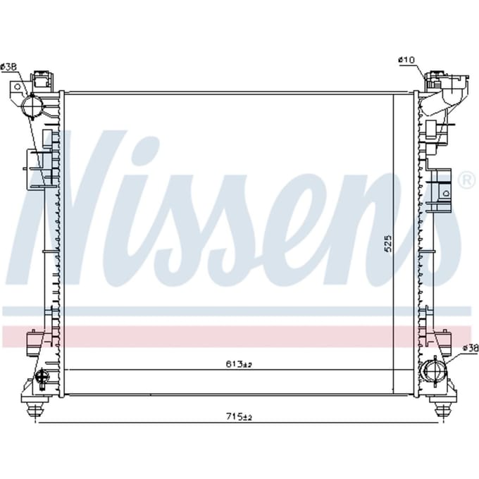 Radiator, motorkoeling NISSENS 61034